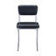 Ensemble de 2 chaises d'appoint rembourrées, noir et chrome