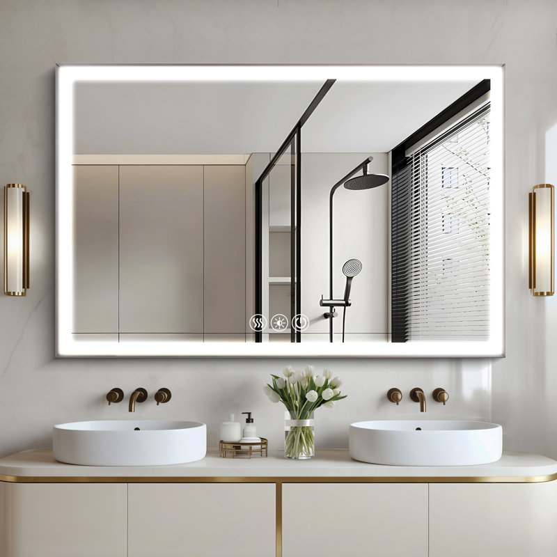 LED Bathroom Vanity Wall Mirror, 28 Inch, Anti-Fog, Dimmable, Shatter-Proof Tempered Glass For Makeup And Shaving | Gift Idea