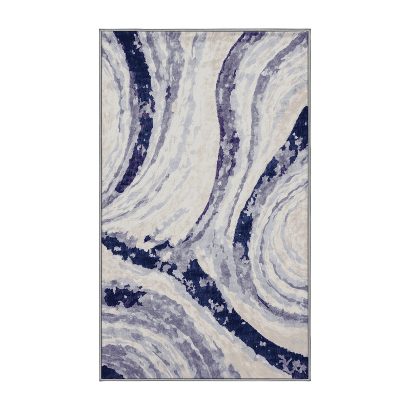 Tapis gris lavable à la machine, Rectangle 2 pi x 3 pi