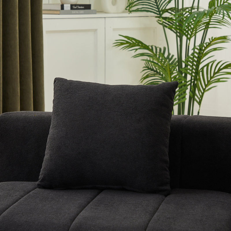 Canapé modulaire en chenille noir pour la maison