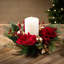 Anneau de Noël 19,5 "artificiel Magnolia Pomegranate, vert
