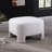White Sherpa Sofa Ottoman