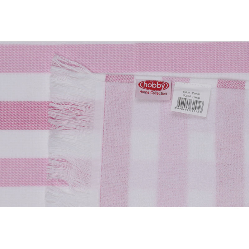 Ensemble de serviettes 2 pièces 100% coton Beny, Rose / blanc