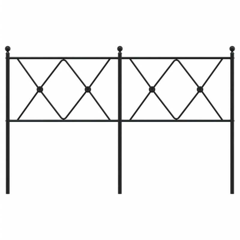 Anzor Metal Headboard, Black, Double - 135 x 190 cm