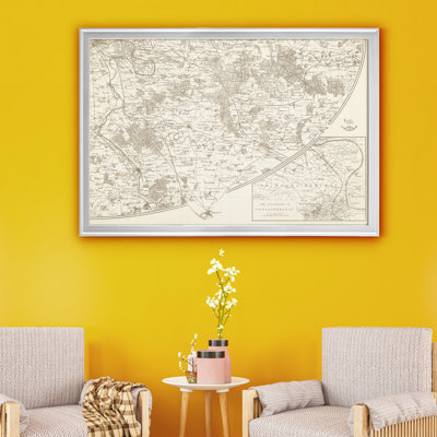 Carte de la ville de Chicago - reproduction d'art sur toile