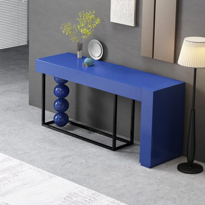 Console Modern Minimalist Art, H 35,43 po x l 62,99 po x P 15,75 po, Bleu, Bleu / noir