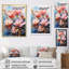 Représentation de Magnolias roses, acrylique multicolore I - impressions murales florales-1015357837-1015357828