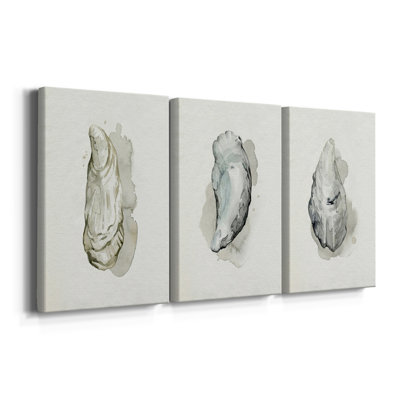 Oysters on the Bay I - Toile tendue sur mesure avec châssis - 3 pièces