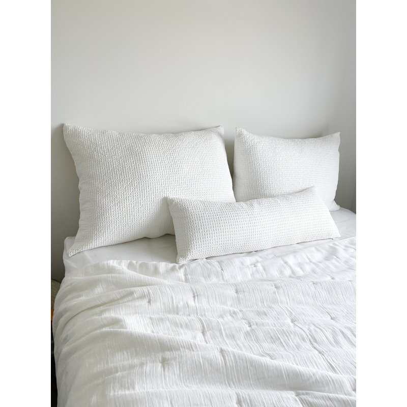 Pillow Cover & Insert, Rectangular, White, 14" x 40"
