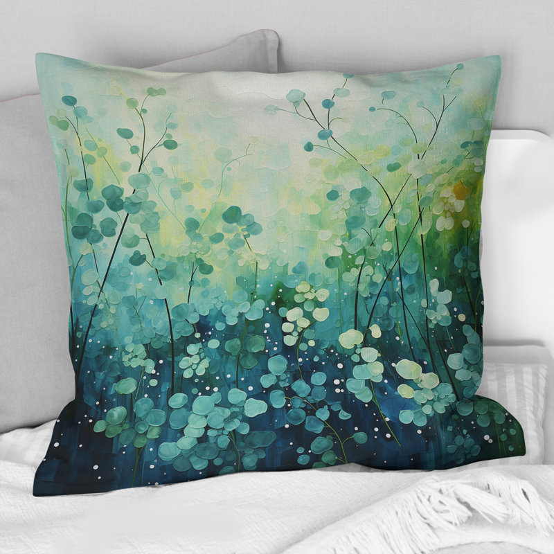 Coussin Misty Meadow I - Abstract Landscape