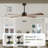 52/60-inch Smart Ceiling Fan With Light And Remote, Compatible With Alexa/google/app, 4 Wood Blades High Cfm Dimmable Led Noiseless Reversible Dc Fans For Bedroom-703877655