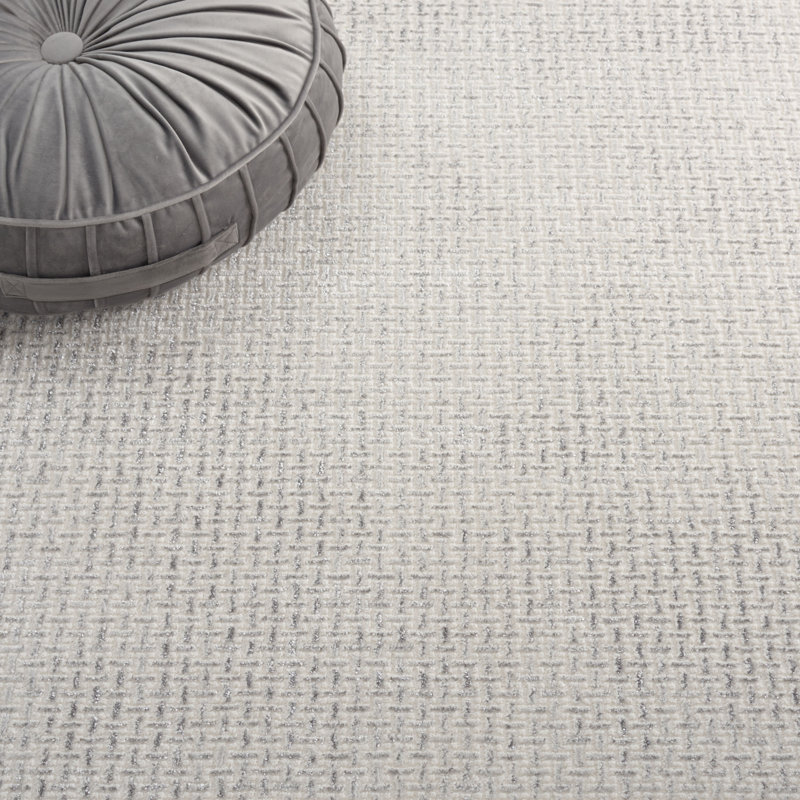 Tapis tissé à la machine Solmari - gris clair / irové, Rectangle 5 pi 3 po x 7 pi 6 po