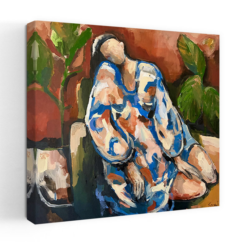 Art contemporain plante moderne, H 18" x l 18"