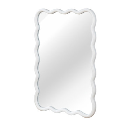 Rectangle Wood Frame Decorative Mirror, Accent Mirror For Bedroom, Living Room, Entryway