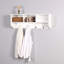 Portemanteau mural blanc avec 4 crochets doubles-1647670829