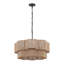 Lustre tambour cylindrique 23,2 po à 6 lumières festonnées-943203485-943203483