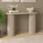 Isa 55" Wide Oval Fluted Console Table in Alder White-889932973