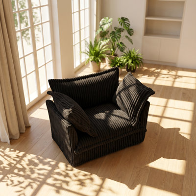 Fauteuil recouvert de velours côtelé l 49,01 po x P 33,07 po x H 34,64 po Urban Ins