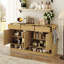 Buffet Farmhouse avec 3 tiroirs, 4 portes et tablette de rangement réglable | Idée de cadeau-1533639850