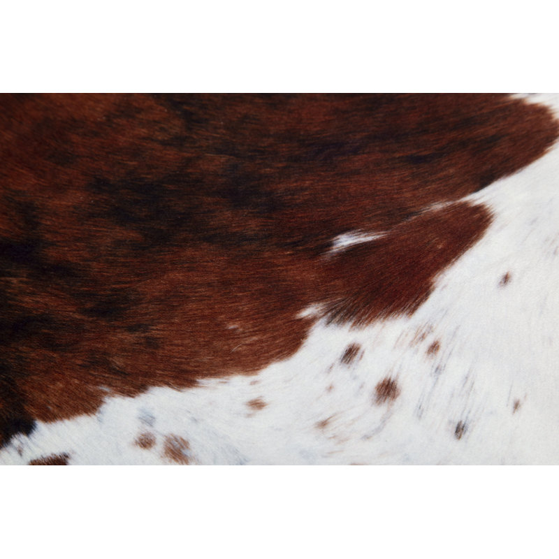 Tapis blanc en faux cuir de vache 5 x 6,5