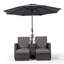 Duenweg Double Chaise with Cushions and Table