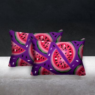 Yumelon Outdoor Reversible Throw Pillow