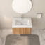 Meuble-lavabo mural de 30 po avec lavabo, armoire de salle de bain murale flottante avec contreplaqué intégré-154801711