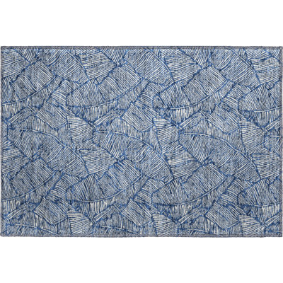 Premium Machine Washable Prisco Navy Rug