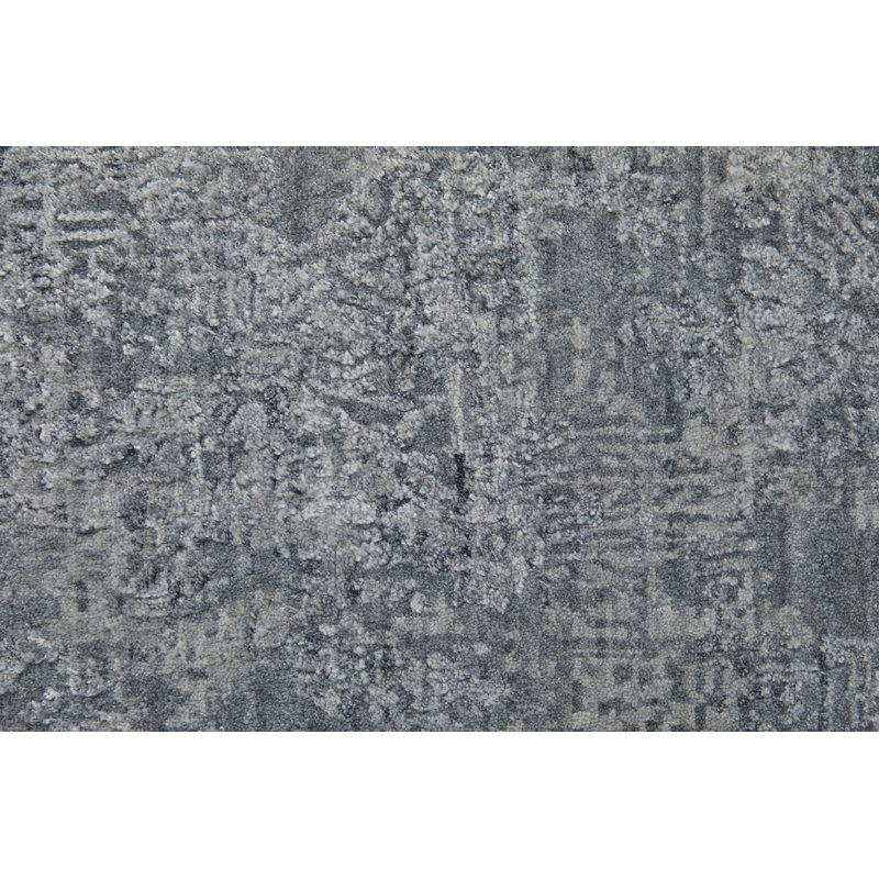 Eastfield Abstract Area Rug in Gray/Ivory, Rectangle 9' x 12'