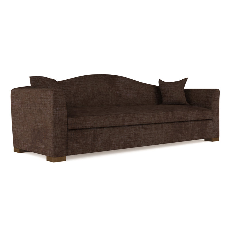 Canapé Horatio, H 33 po x l 108 po x P 36 po, Velours écrasé chocolat, Naturel