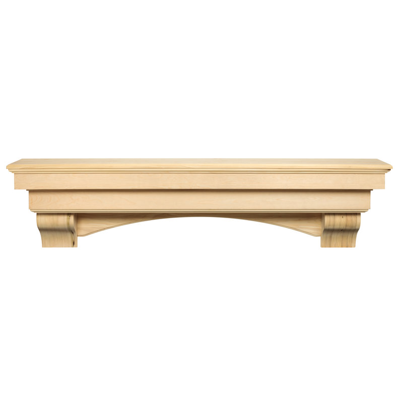 The Auburn Fireplace Mantel Shelf, Unfinished, 60"