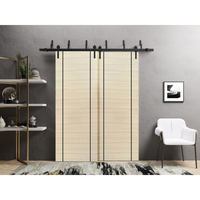 Portes de placard coulissantes 84 po en bois manufacturé massif 84 po, 60 po x 96 po