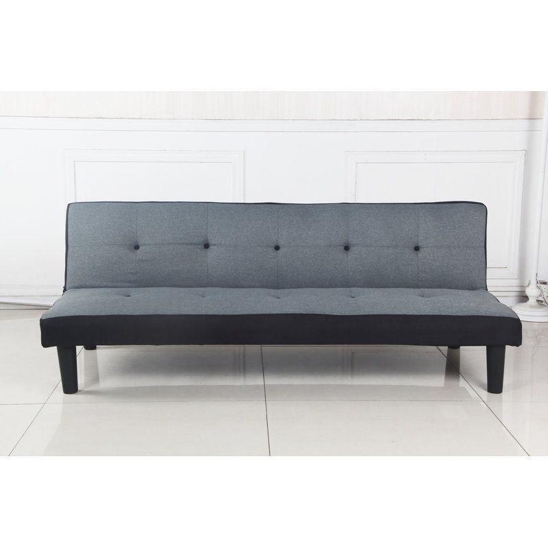 Gremillion Twin 70'' Upholstered Convertible Sofa, Brown