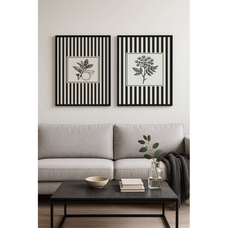 Élégantes peintures décoratives en panneau de fibres à densité moyenne (2 pièces), 11,8 po x 15,7 po | 100% panneau de fibres à densité moyenne de 3 mm d'épaisseur, structure en bois massif (0,98 pouce d'épaisseur) | Parfait pour le décor du salon et de la chambre à coucher, design élégant et moderne