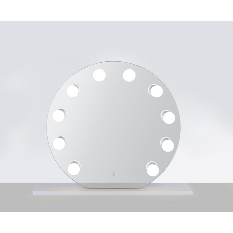 Miroir de salle de bain/meuble-lavabo illuminé à luminosité réglable Syn, Blanc