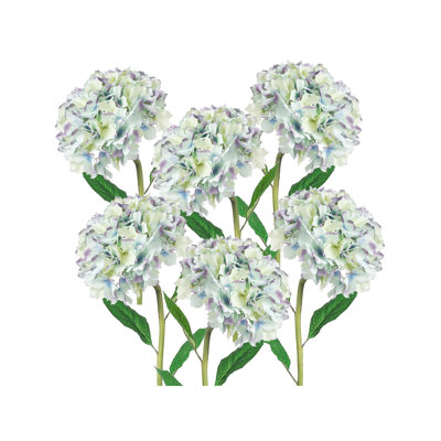 Almost Real Hydrangea with Leaves Set of 6 34"