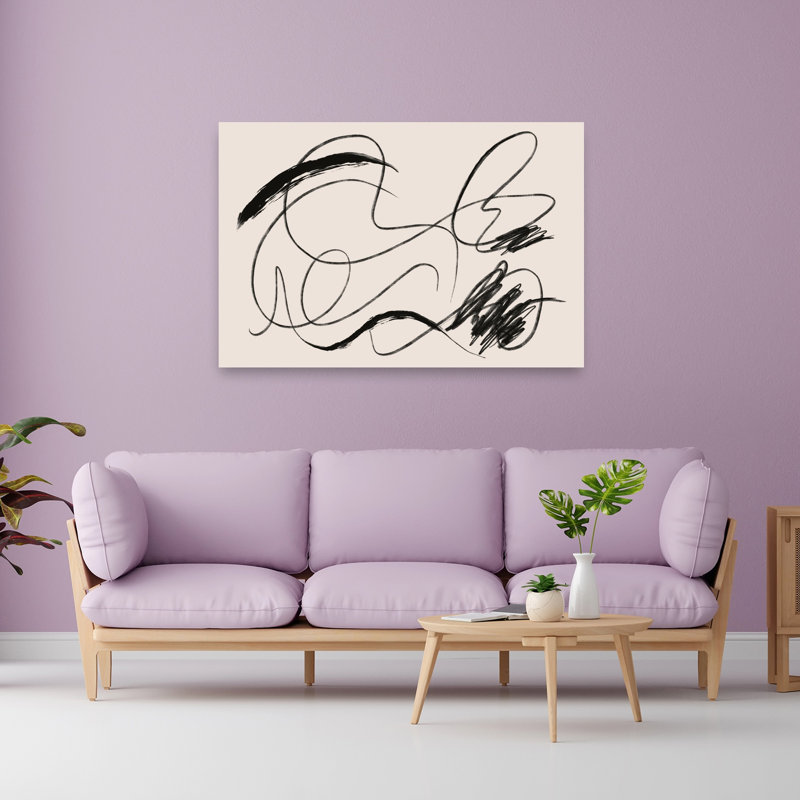 Reproduction d'art mural abstrait contemporain abstrait, H 40 po x l 60 po