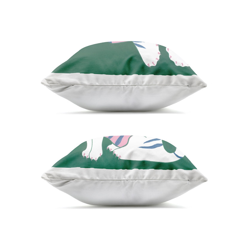 Ensemble de 2 coussins d'extérieur Fierce Lounging Tigers Design par Melissa Wang