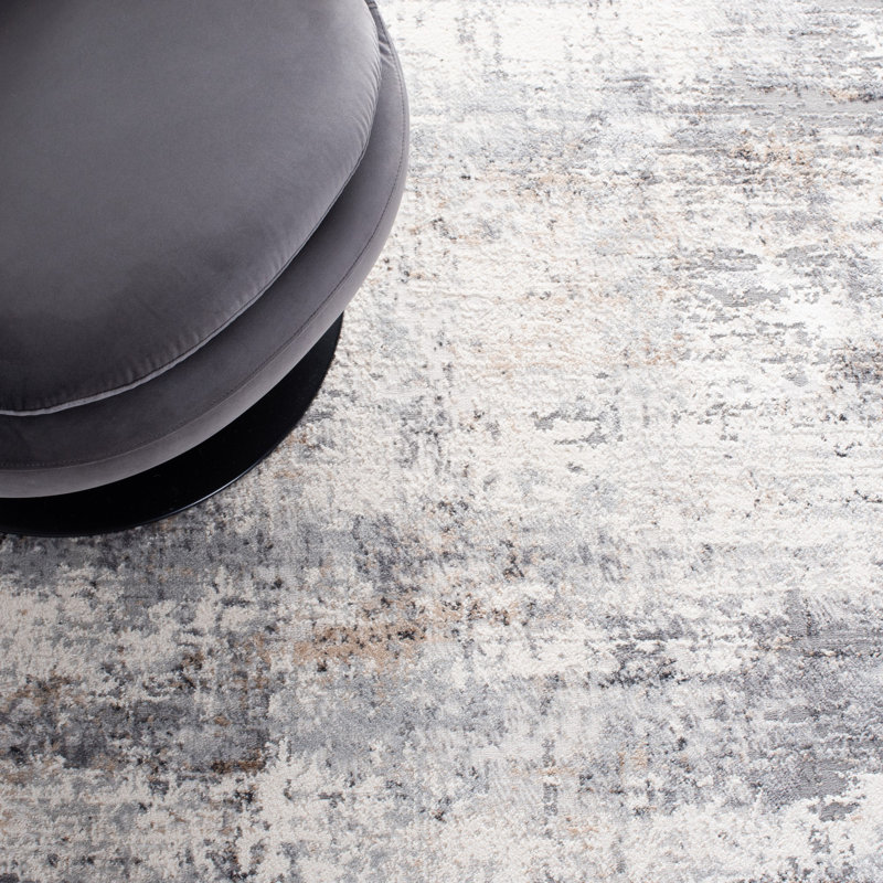Kowalski Cotton Abstract Rug, Round 6'7"