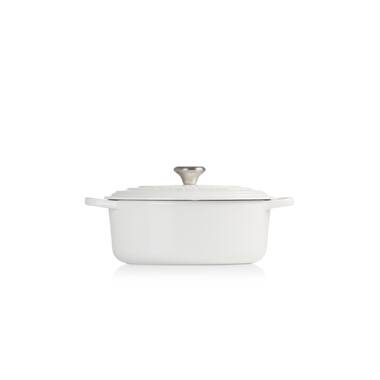 Enameled Cast-Iron 5.5 Qt Round Dutch Oven, White — Eatwell101