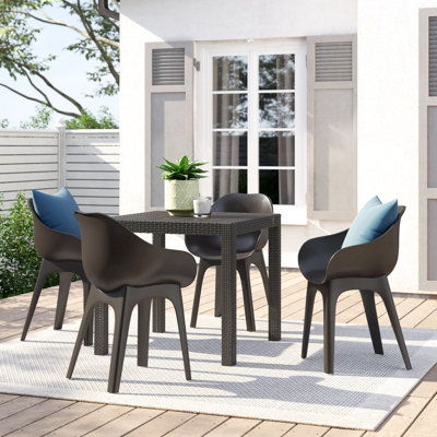 Anabelle 4 - Person Patio Dining Set with Square Table