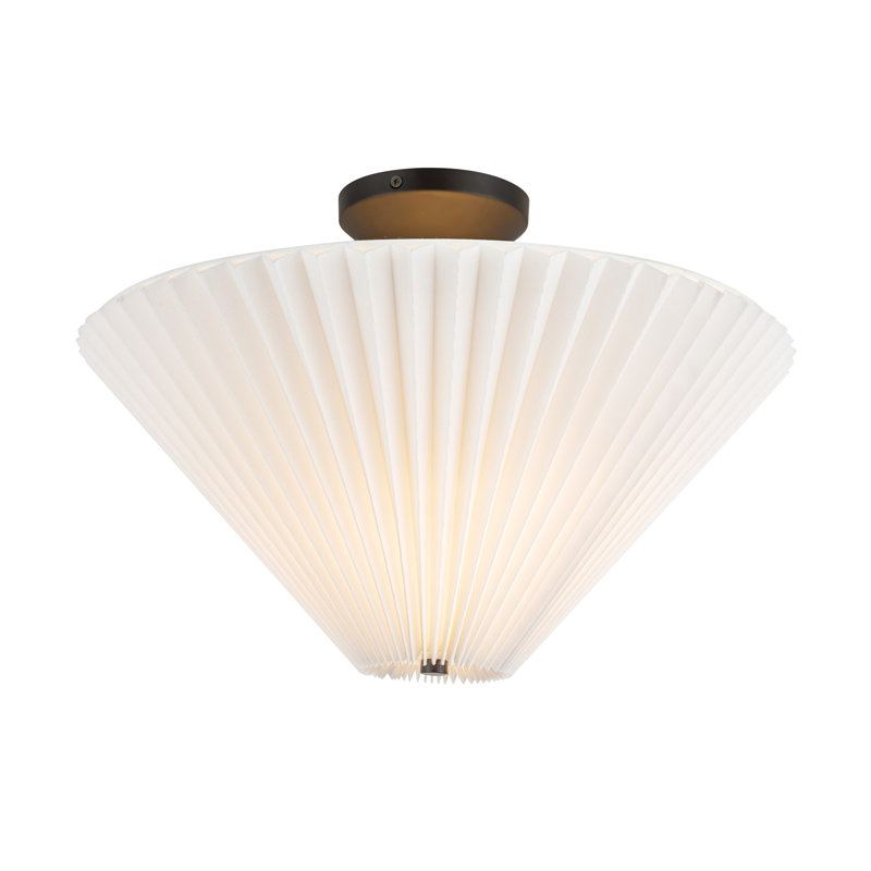 Shanklin 16-In Semi-Flush Mount, Noir
