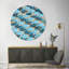 Umbrella Landscape Nautical and Coastal Round Acrylic Art by Oliver Gal-130429728