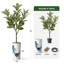 Arbre artificiel en fleur noire et blanche-104345537