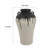 Caleb Accent Vase With Drip Pattern And Handles, Black Gray Ceramic