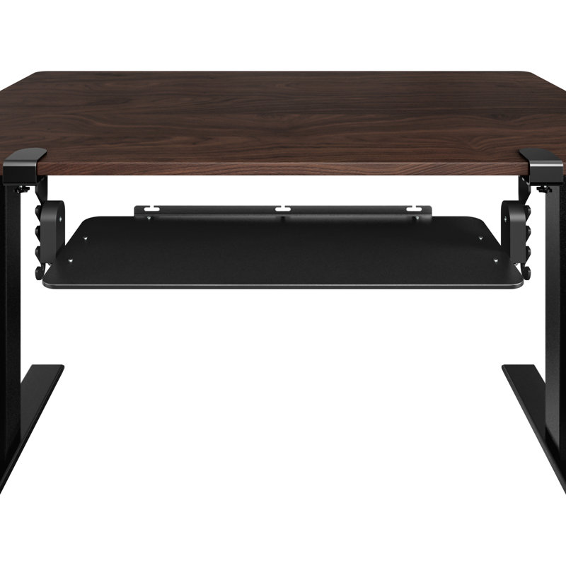 Black Adjustable Clamp On Under Desk Keyboard Tray
