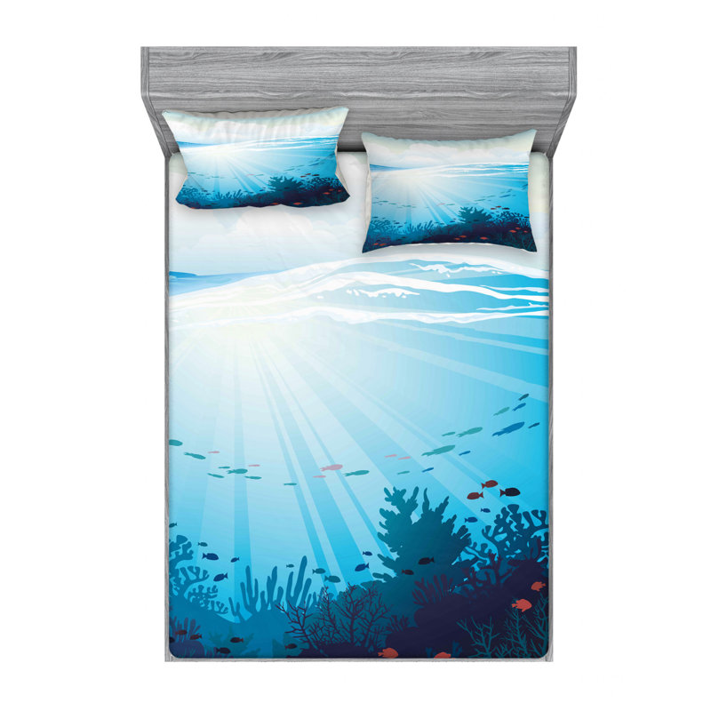 Microfiber Sheet Set, Queen Sheet Set with Fitted Sheet