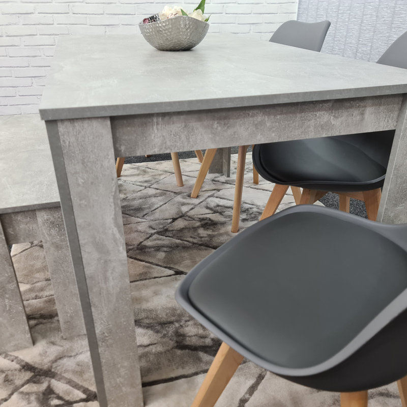 Oneridge 6 - Person Dining Set, 75cm H x 140cm W x 80cm D, Dark Grey