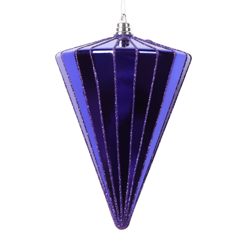 Fhionn 6'' Solid Holiday Shaped Ornament, Purple