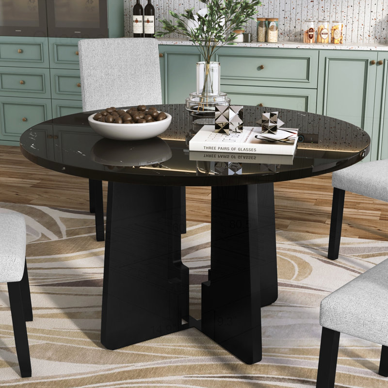 Table de salle à manger ronde pour 4
